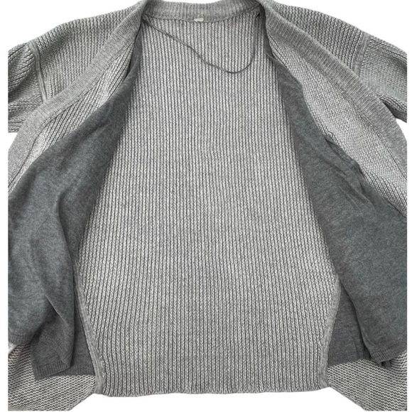 Lululemon Vestigan Heathered Grey Heathered Angel Wing Cashmere Blend Cardigan 8 - Picture 6 of 8